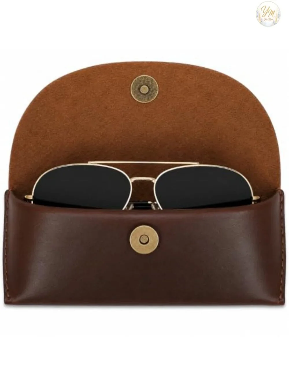 Genuine Leather Eyeglass Case Sunglasses Holder Vintage Eyewear Storage